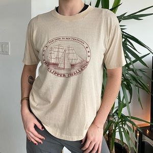 Vintage 80s graphic tee | sailing tshirt